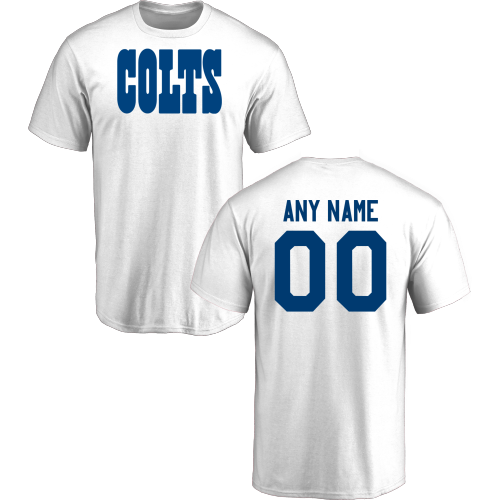 Men Indianapolis Colts Design-Your-Own Short Sleeve Custom NFL T-Shirt->->Sports Accessory